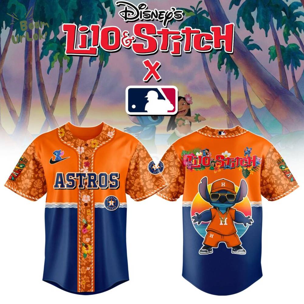 Houston Astros MLB x Lilo & Stitch Jersey Houston Astros MLB x Lilo & Stitch Jersey