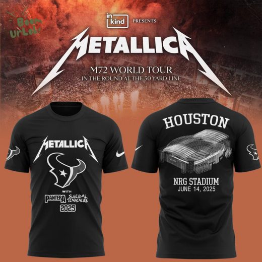 Houston Texans x Metallica tour 2025 Black tshirt