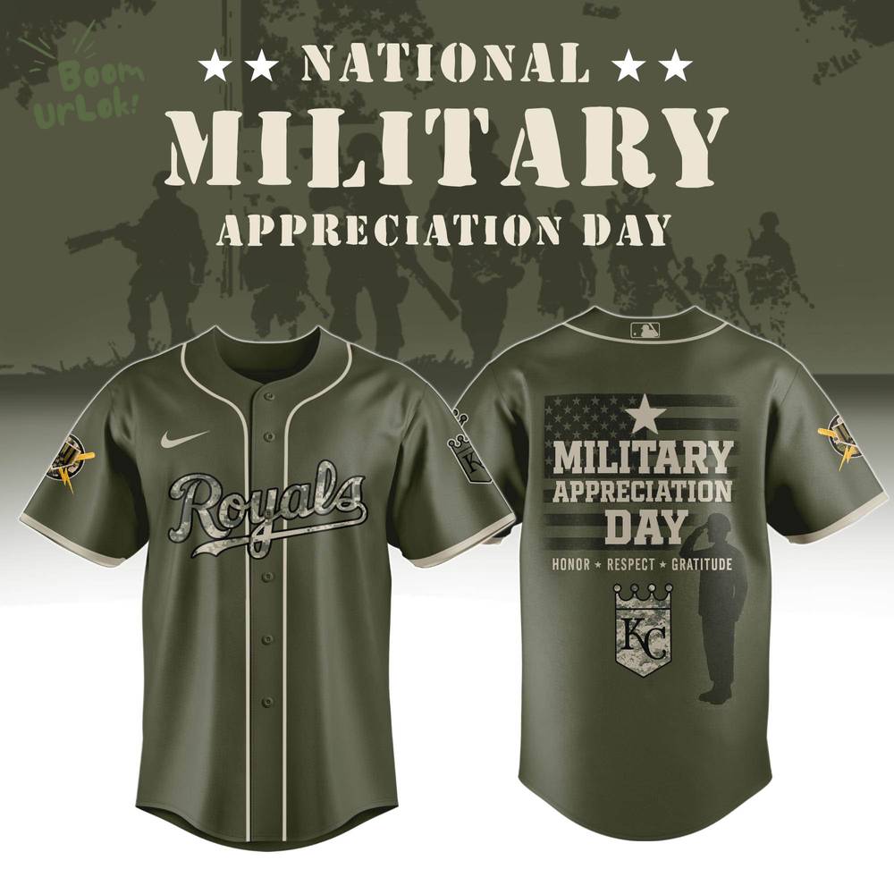 Kansas City Royals MLB x Military Appreciation Day Jersey Editions Limited 2025 Kansas City Royals MLB x Military Appreciation Day Jersey Editions Limited 2025