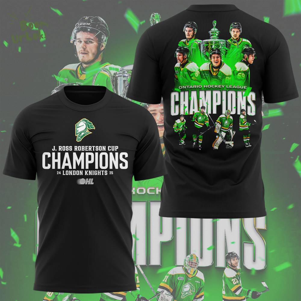 Knights Hockey Champions Black TShirt Knights Hockey Champions Black TShirt
