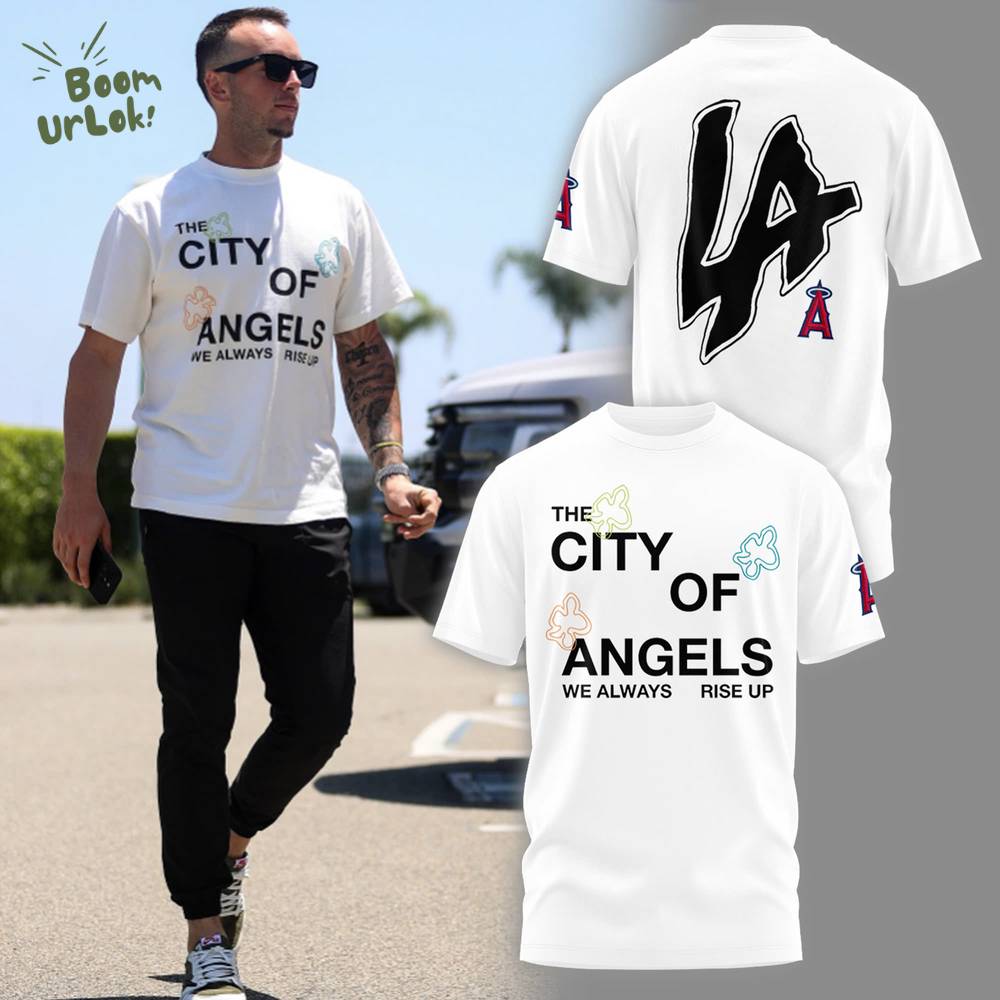 LA Angels “The city of Angel” Combo White Tshirt LA Angels “The city of Angel” Combo White Tshirt