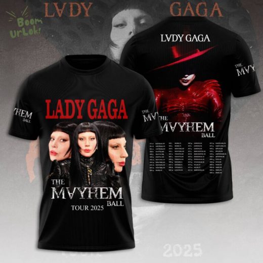 Lady Gaga The Mayhem Ball Tour 2025 T-Shirt – Gothic Concert Tee for Fans & Collectors