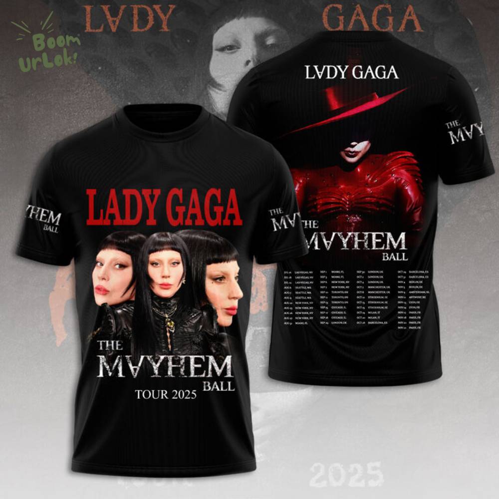 Lady Gaga The Mayhem Ball Tour 2025 T-Shirt – Gothic Concert Tee for Fans & Collectors Lady Gaga The Mayhem Ball Tour 2025 T-Shirt – Gothic Concert Tee for Fans & Collectors