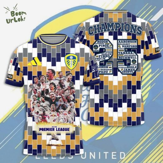 Leeds United Premier League Champions T-Shirt 2025 – Promotion Celebration Fan Jersey