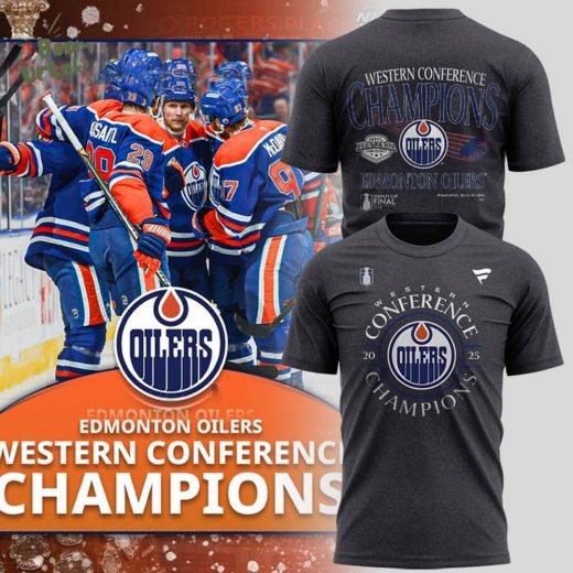 Limited Edition Edmonton Oilers WESTERN CONFERENCE CHAMPS Tshirt 2025