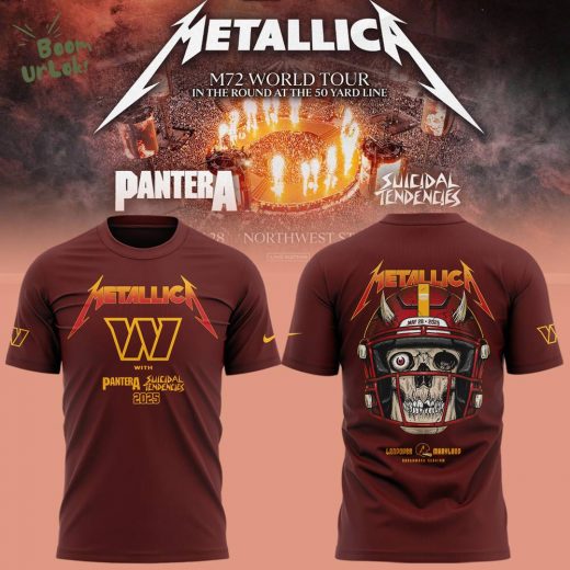 Limited Edition M72 World Tour With Pantera And Suicidal Tendencies x Washington Commanders Tshirt 2025