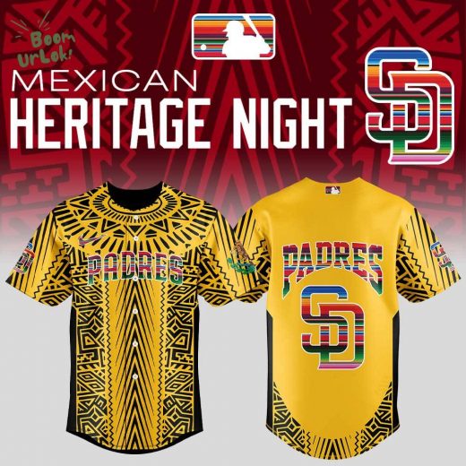 Limited Edition San Diego Padres Mexican Heritage Night Yellow Jersey