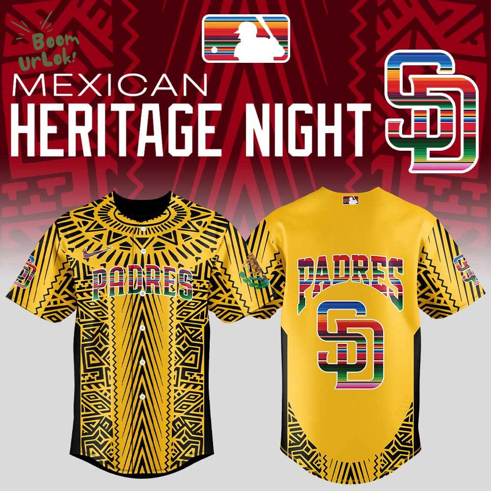 Limited Edition San Diego Padres Mexican Heritage Night Yellow Jersey Limited Edition San Diego Padres Mexican Heritage Night Yellow Jersey