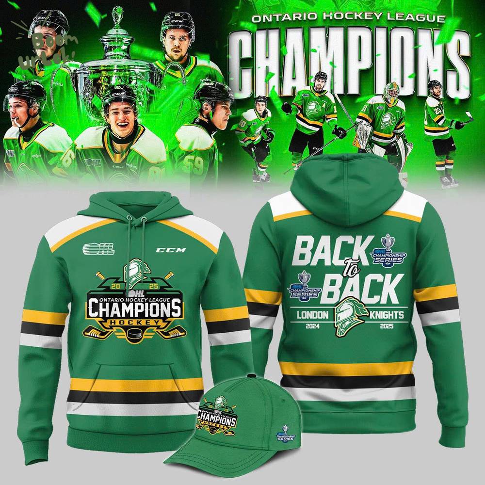 London Knights BACK TO BACK CHAMPIONS Hoodie London Knights BACK TO BACK CHAMPIONS Hoodie