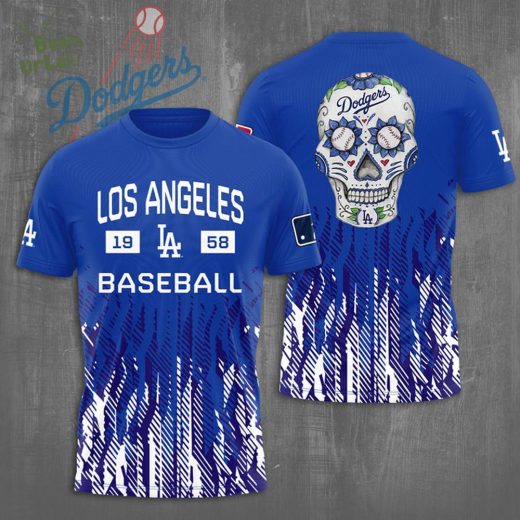 Los Angeles Dodgers 1958 Baseball Blue tshirt