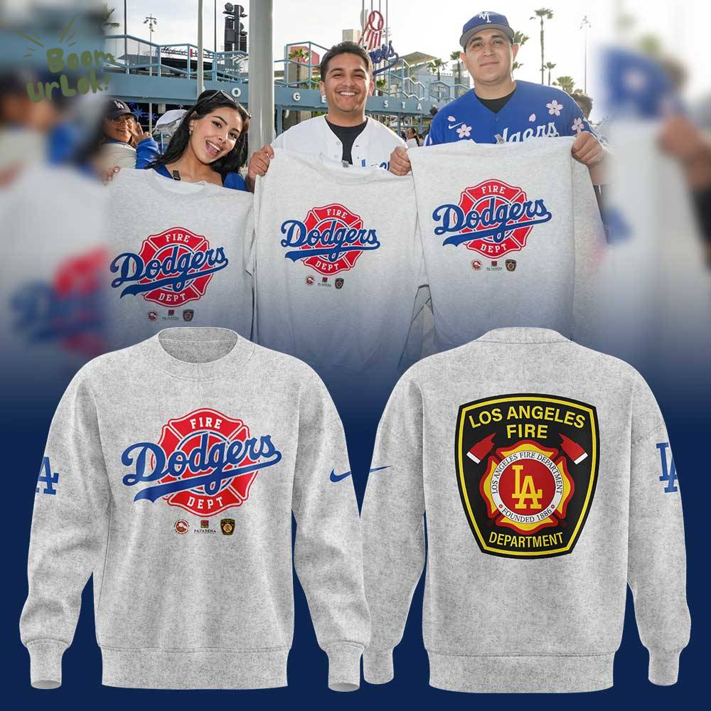 Los Angeles Dodgers Firefighter Appreciation Night Sweatshirt Los Angeles Dodgers Firefighter Appreciation Night Sweatshirt