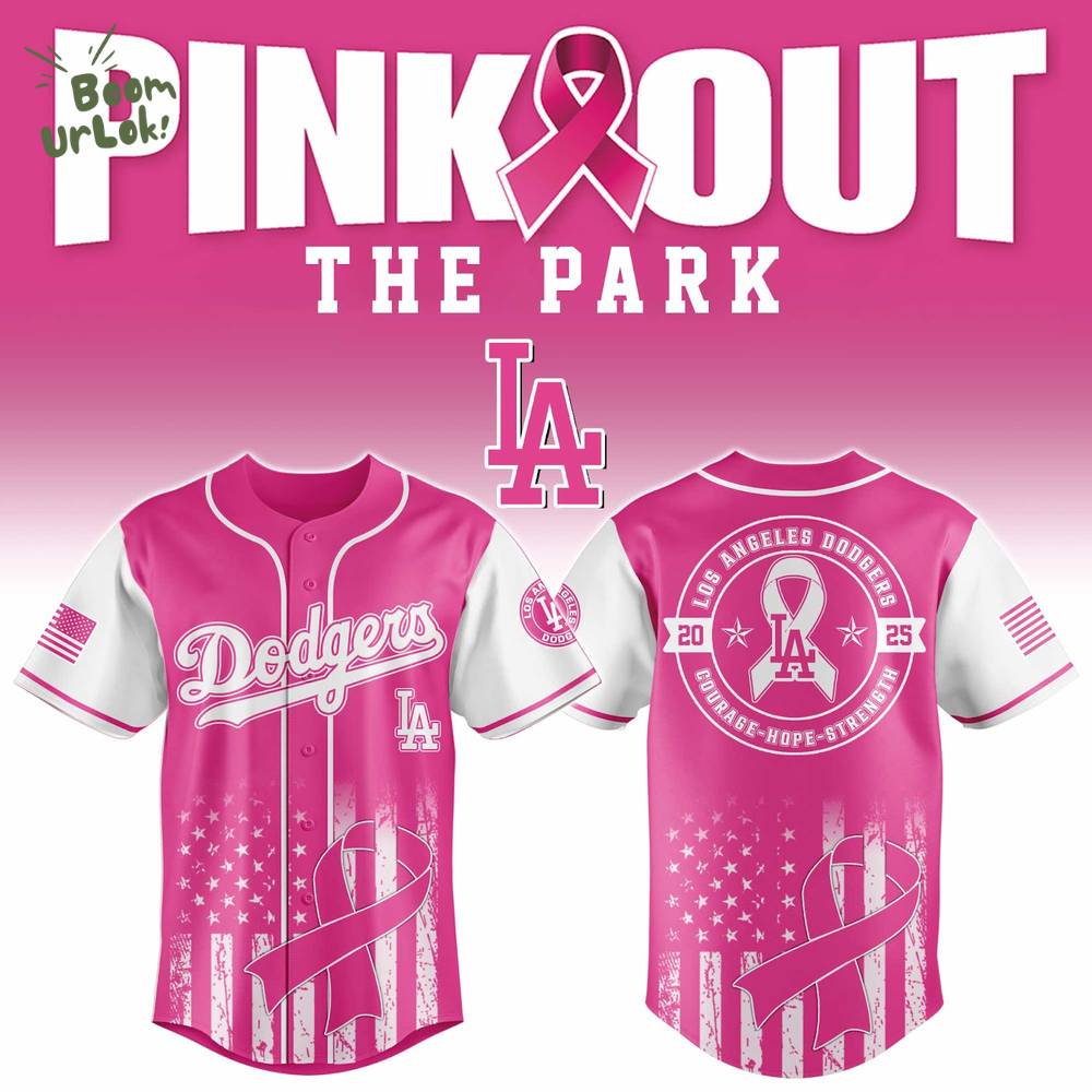 Los Angeles Dodgers X Pink Out The Park-3D Baseball Jersey Los Angeles Dodgers X Pink Out The Park-3D Baseball Jersey