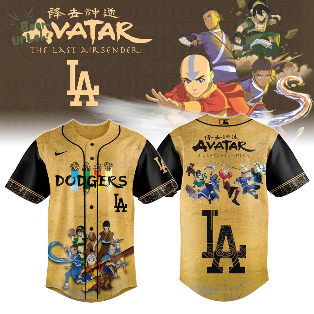 Los Angeles Dodgers x Avatar The Last Airbender Exclusive Design Jersey Los Angeles Dodgers x Avatar The Last Airbender Exclusive Design Jersey