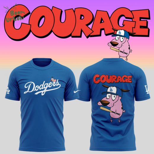 Los Angeles Dodgers x Courage Dog 2025 Blue tshirt