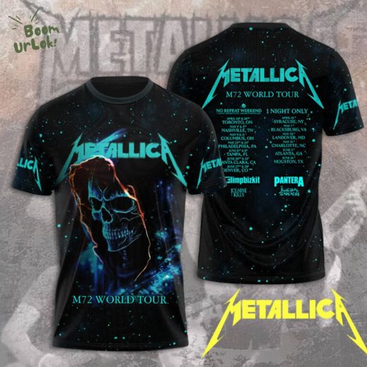 M72 Wirld Tour Metallica Band 3D Tshirt