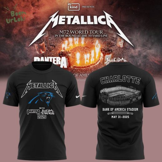 M72 World Tour x Carolina Panthers Black Tshirt 2025