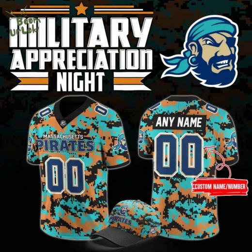 Massachusetts Pirates Military Nights Football Jersey 2025