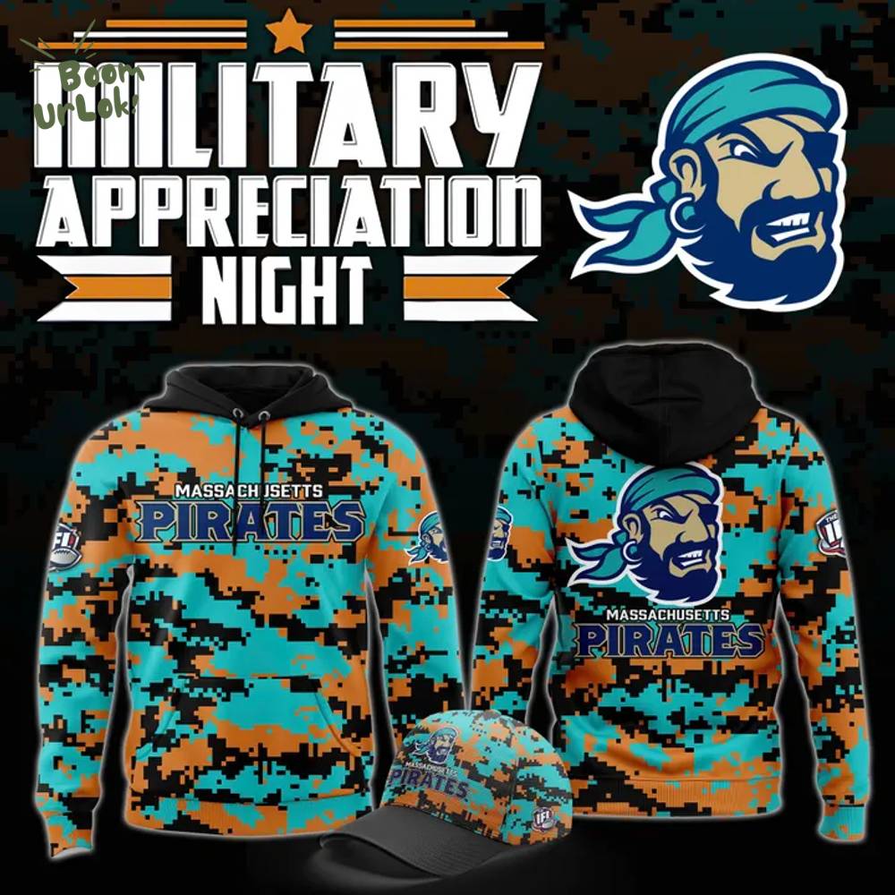 Massachusetts Pirates Military Nights Hoodie 2025 Massachusetts Pirates Military Nights Hoodie 2025