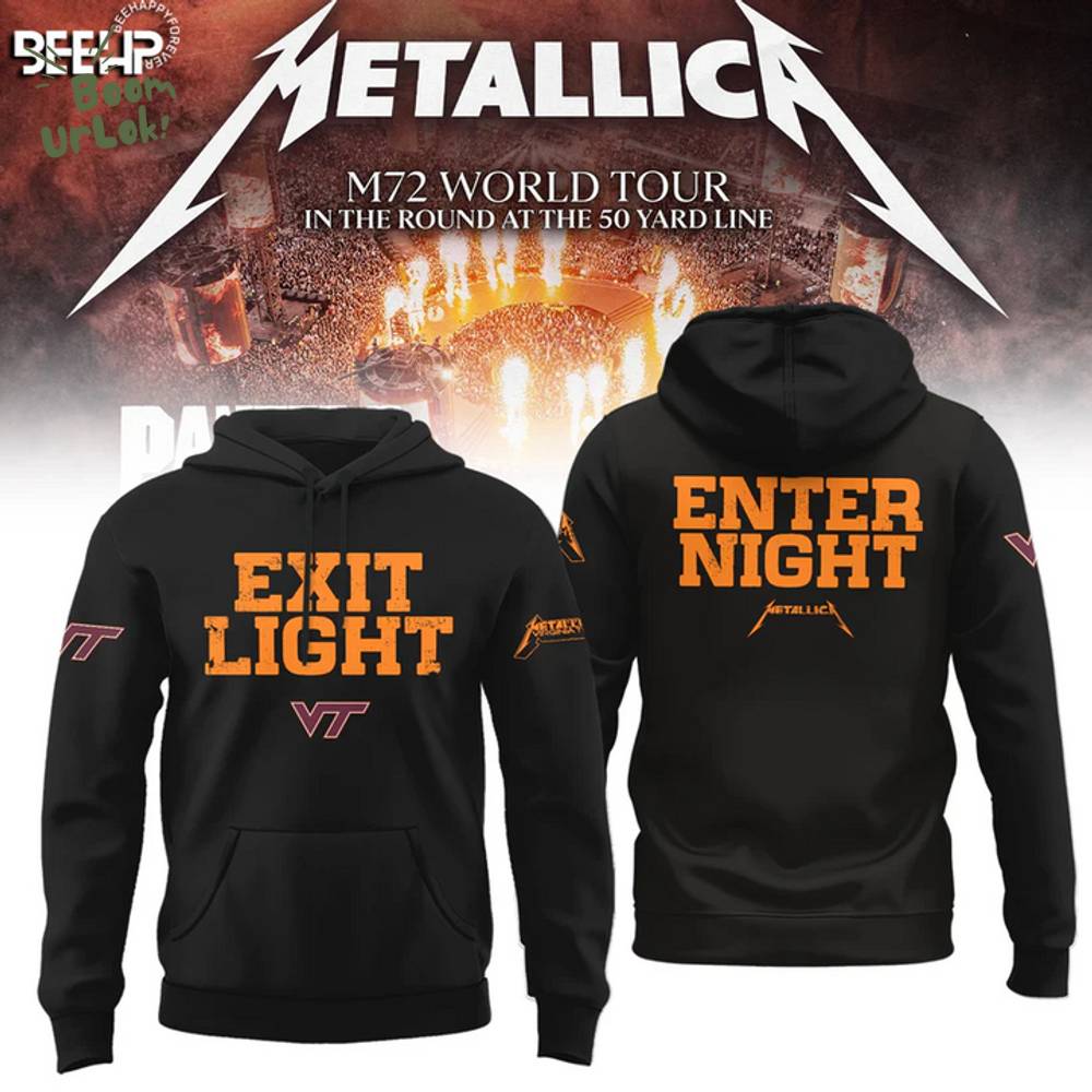 Metallica x Virginia "Exit Light Enter Night" Hoodie Black Metallica x Virginia "Exit Light Enter Night" Hoodie Black