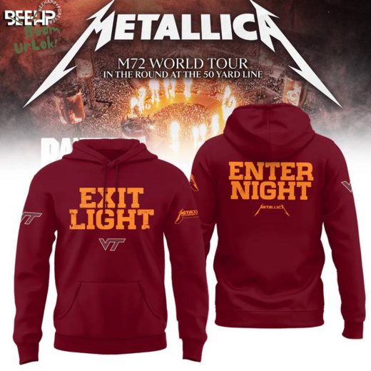 Metallica x Virginia “Exit Light Enter Night” Hoodie Red