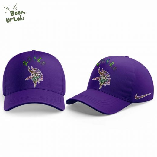 Minnesota Vikings Grateful Dead Night New Version Purple Hoodie + Pants + Cap