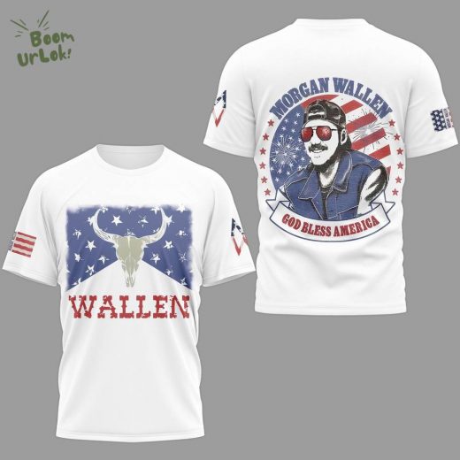 Morgan Wallen God Bless America Shirt – Patriotic Country Music Tee for 4th of July Fans