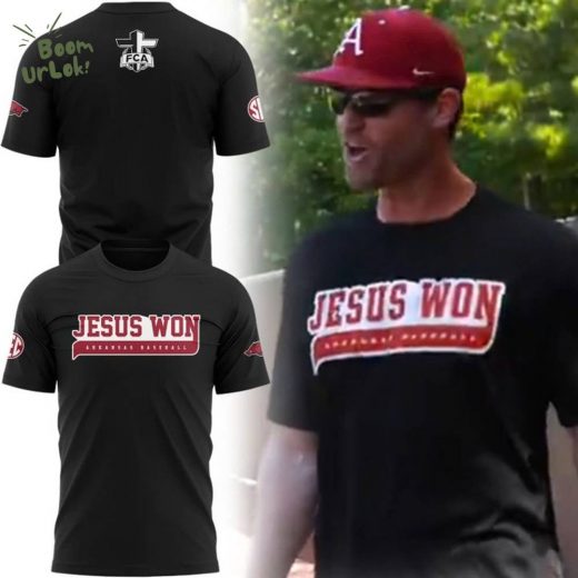 New Jesus Won Arkansas Baseball T-Shirt