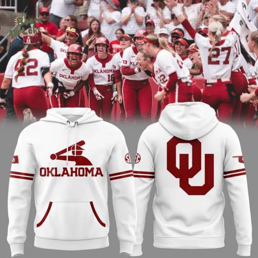New Oklahoma Softball White Hoodie 2025