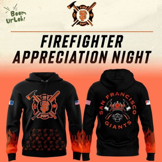 New SF Giants Firefighter Appreciation Night Hoodie 2025