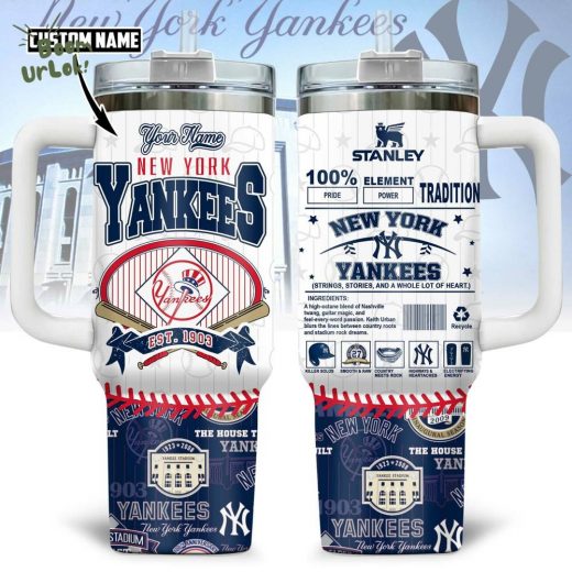New York Yankees Custom Stanley Tumbler – Personalized MLB Fan Mug with Name
