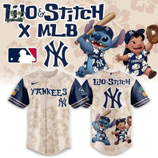 New York Yankees x Lilo & Stitch 2025 Baseball Jersey Combo