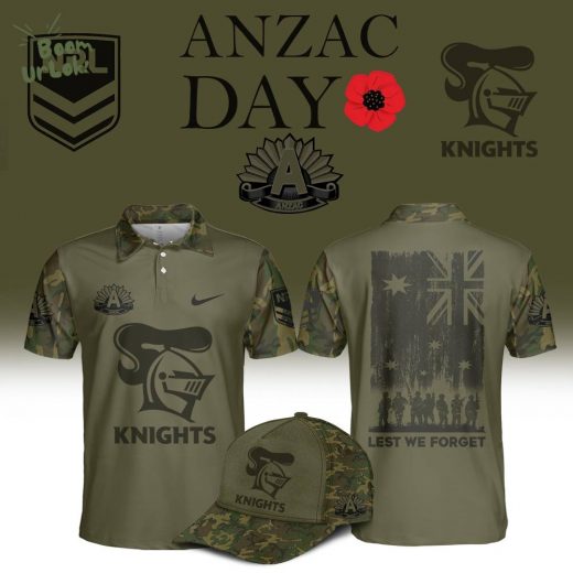 Newcastle Knights Polo Shirt Anzac Day