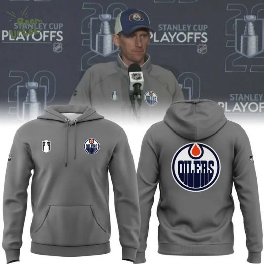 Oilers Gray 2025 Playoffs Hoodie