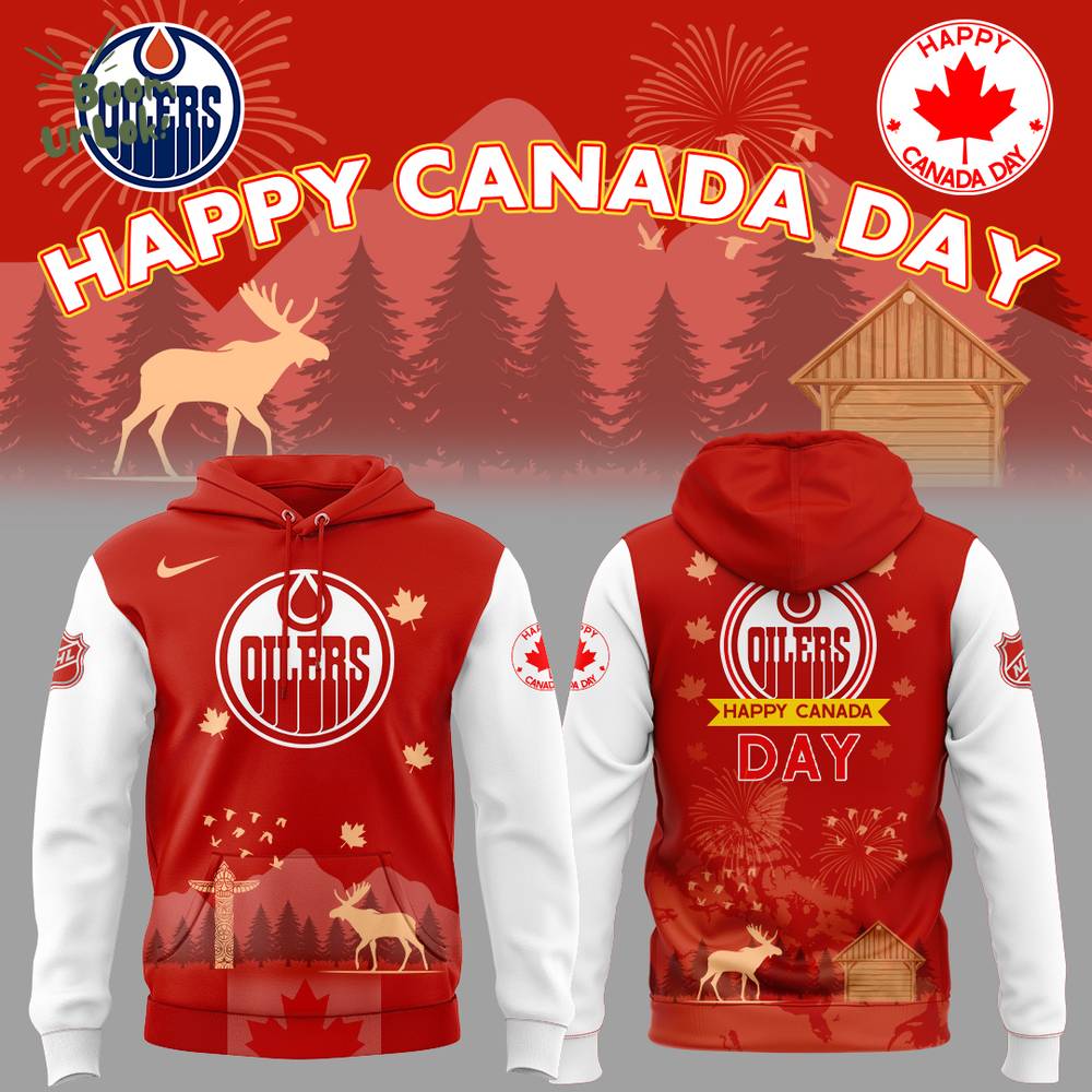Oilers x Happy Canada Day 2025 Hoodie Oilers x Happy Canada Day 2025 Hoodie