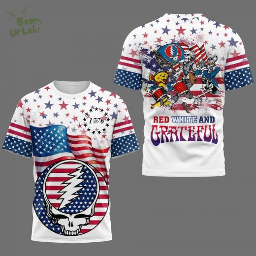 PREMIUM Red White And Grateful 3D SHIRT