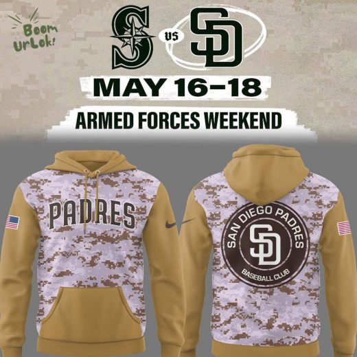 Padres Baseball Military Hoodie