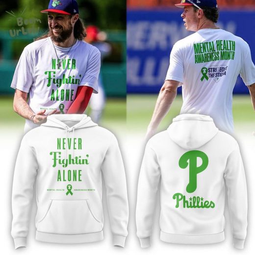 Philadelphia Phillies Mental Health Awareness NIGHT White Hoodie