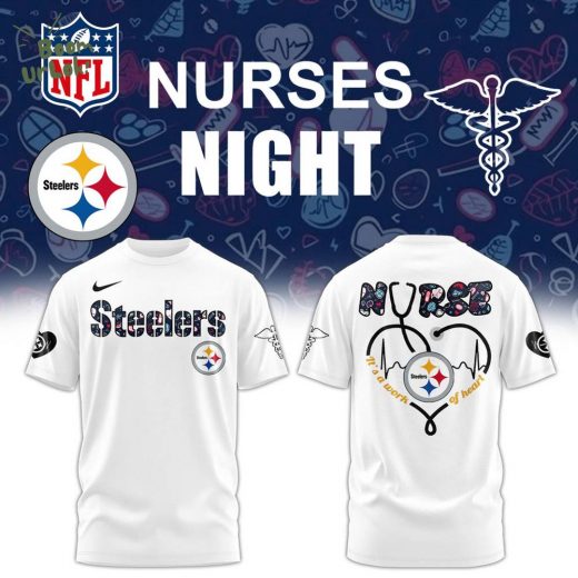 Pittsburgh Steelers Nurses Appreciation White Tshirt