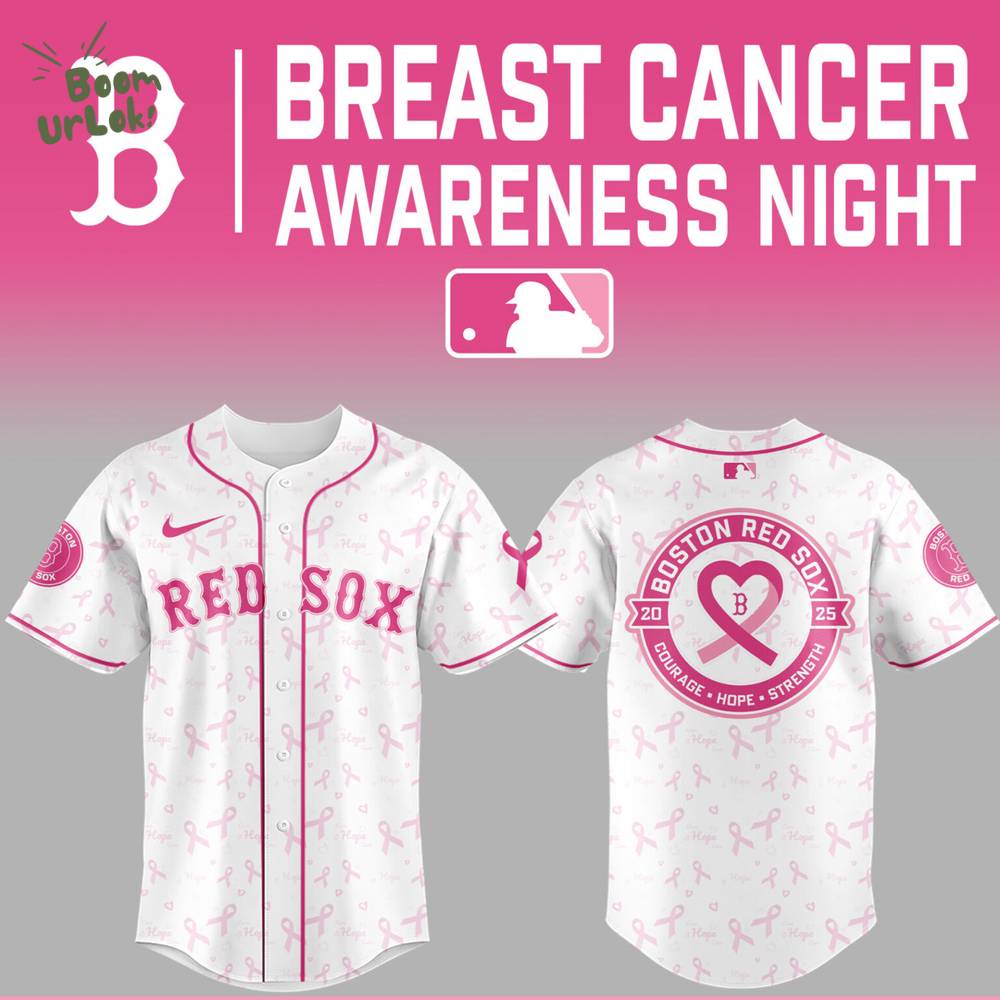 Red Sox x Cancer Awareness Night Baseball Jersey Red Sox x Cancer Awareness Night Baseball Jersey