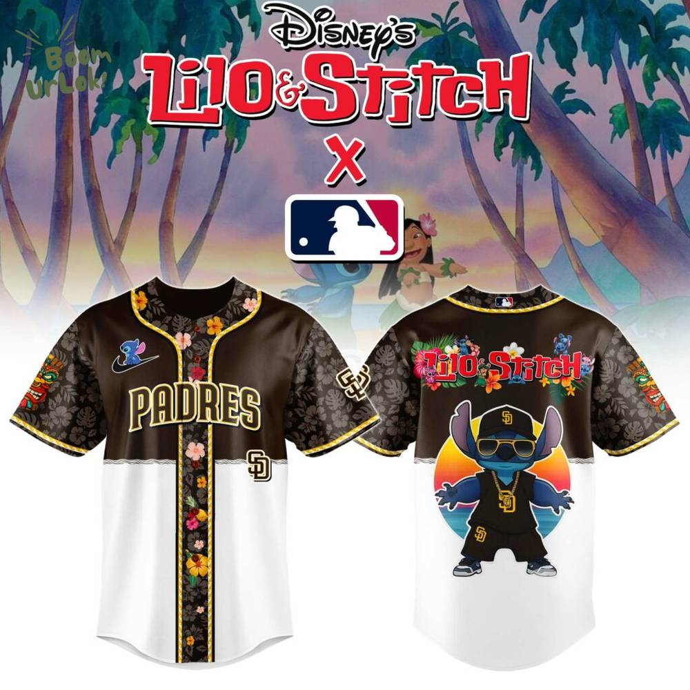 San Diego Padres MLB x Lilo & Stitch Jersey San Diego Padres MLB x Lilo & Stitch Jersey