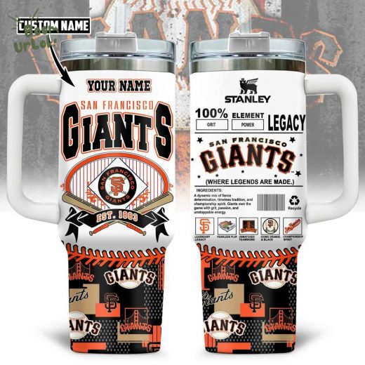 San Francisco Giants Custom Stanley Tumbler – Personalized MLB Fan Mug with Name