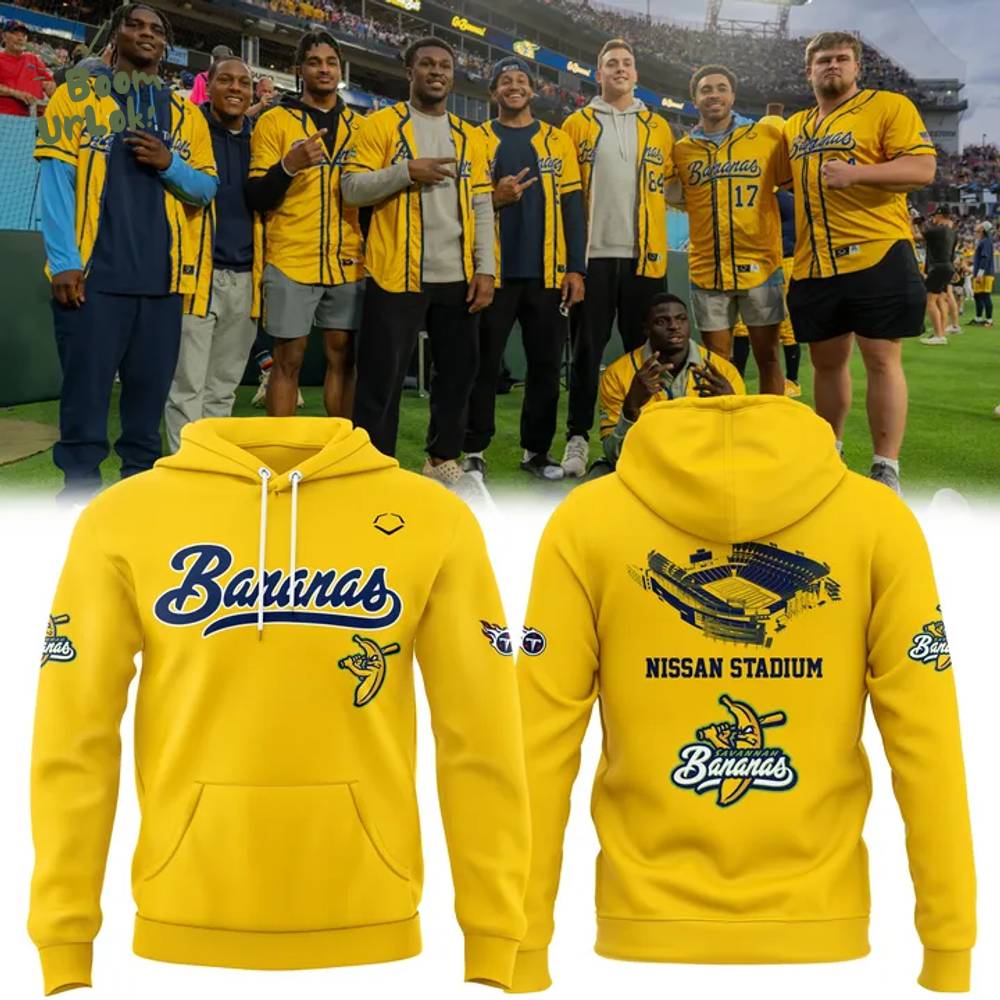 Savannah Bananas X Tennessee Titans Limited Edition 2025 Hoodie Savannah Bananas X Tennessee Titans Limited Edition 2025 Hoodie