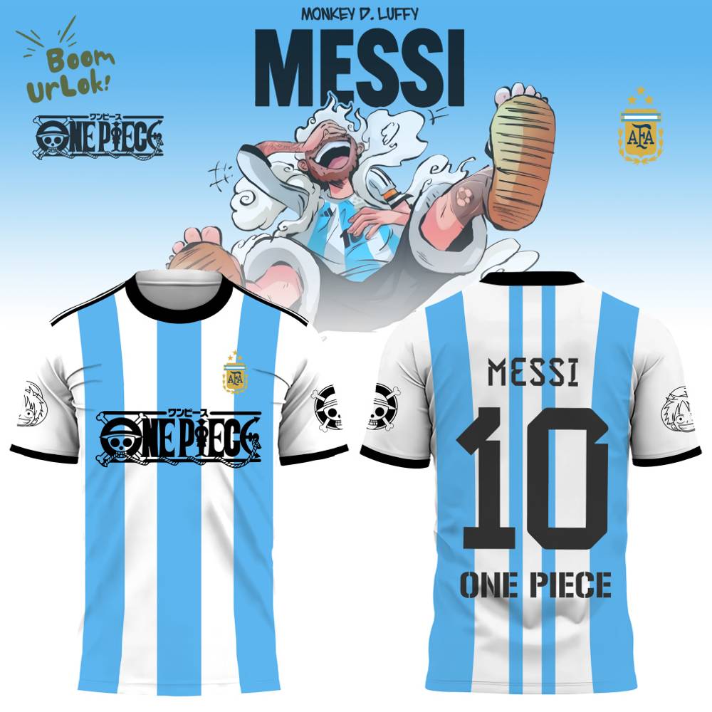 Selección Argentina Messi x One Piece Tshirt Selección Argentina Messi x One Piece Tshirt
