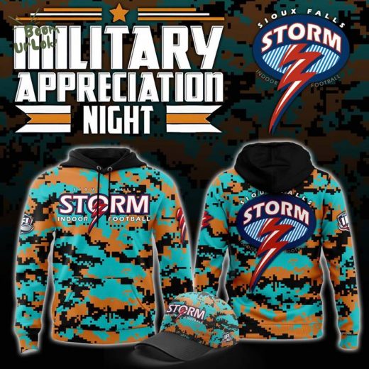 Sioux Falls Storm Military Nights Hoodie 2025