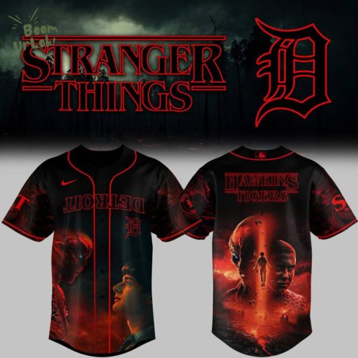 Special 2025 Stranger Things Detroit Tigers Baseball Jersey