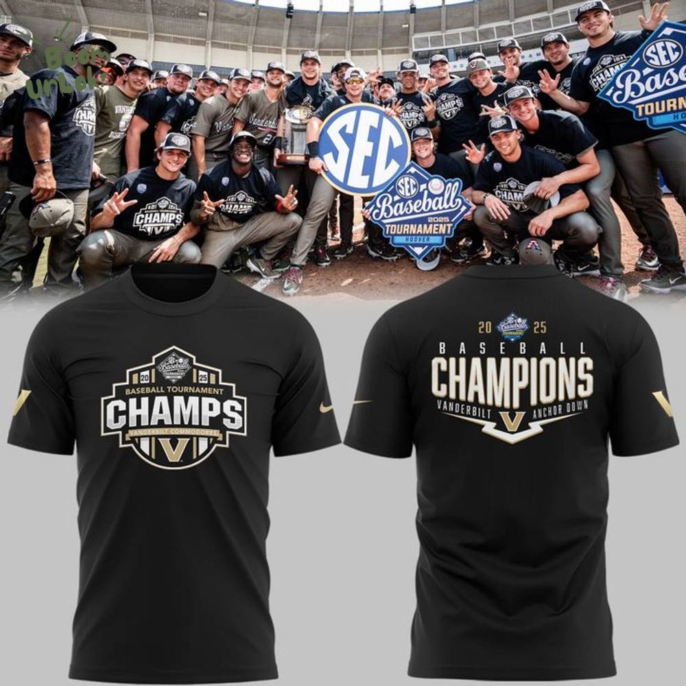 Special New Black 2025 SEC Baseball Conference Tournament Champions Tshirt 2 Special New Black 2025 SEC Baseball Conference Tournament Champions Tshirt 2