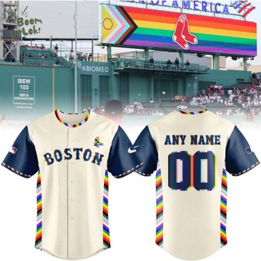 Special New Pride Red Sox Logo Jersey Custom Name Numbers