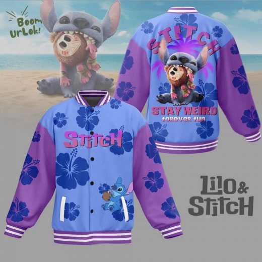 Stitch Hawaiian Bomber Jacket – Stay Weird Forever Fun Lilo & Stitch Jacket