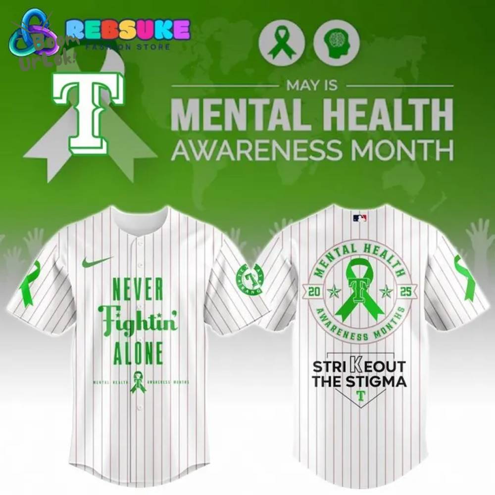 Texas Rangers MLB x Mental Health Awareness Month Jersey 2025 Texas Rangers MLB x Mental Health Awareness Month Jersey 2025