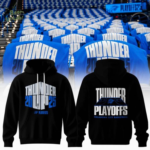 The 2025 Oklahoma City Thunder playoff Black Hoodie